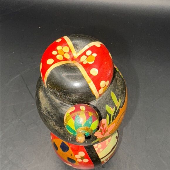 Colorful Wooden Kokeshi Doll - Picture 5 of 6